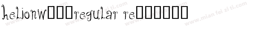 HelionW00-Regular Re字体转换
